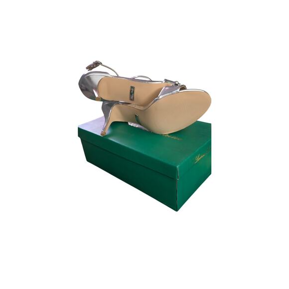 Lauren Lorraine Nancy Stiletto heels ankle strap and rhinestone embellishments - Picture 5 of 5